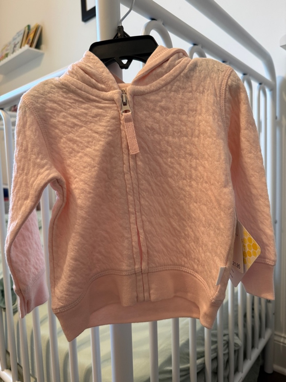 Burt’s Bees Baby Pink Quilted Zip Hoodie *NWT*